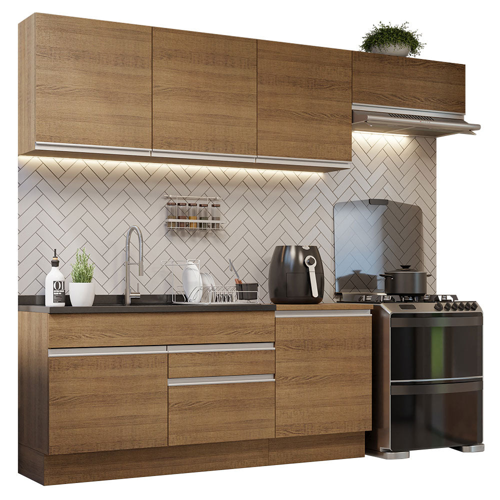 Cocina Integral Glamy 2.60 Metros Marrón 03