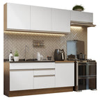 Cocina Integral Glamy 2.60 Metros Marrón/Blanco 03
