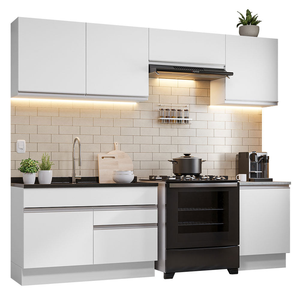 Cocina Integral Glamy 2.60 Metros Blanco 04