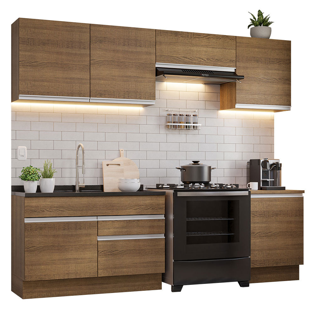 Cocina Integral Glamy 2.60 Metros Marrón 04