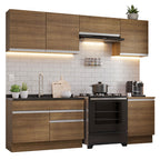 Cocina Integral Glamy 2.60 Metros Marrón 04