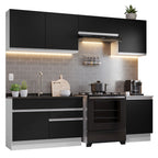 Cocina Integral Glamy 2.60 Metros Blanco/Negro 04