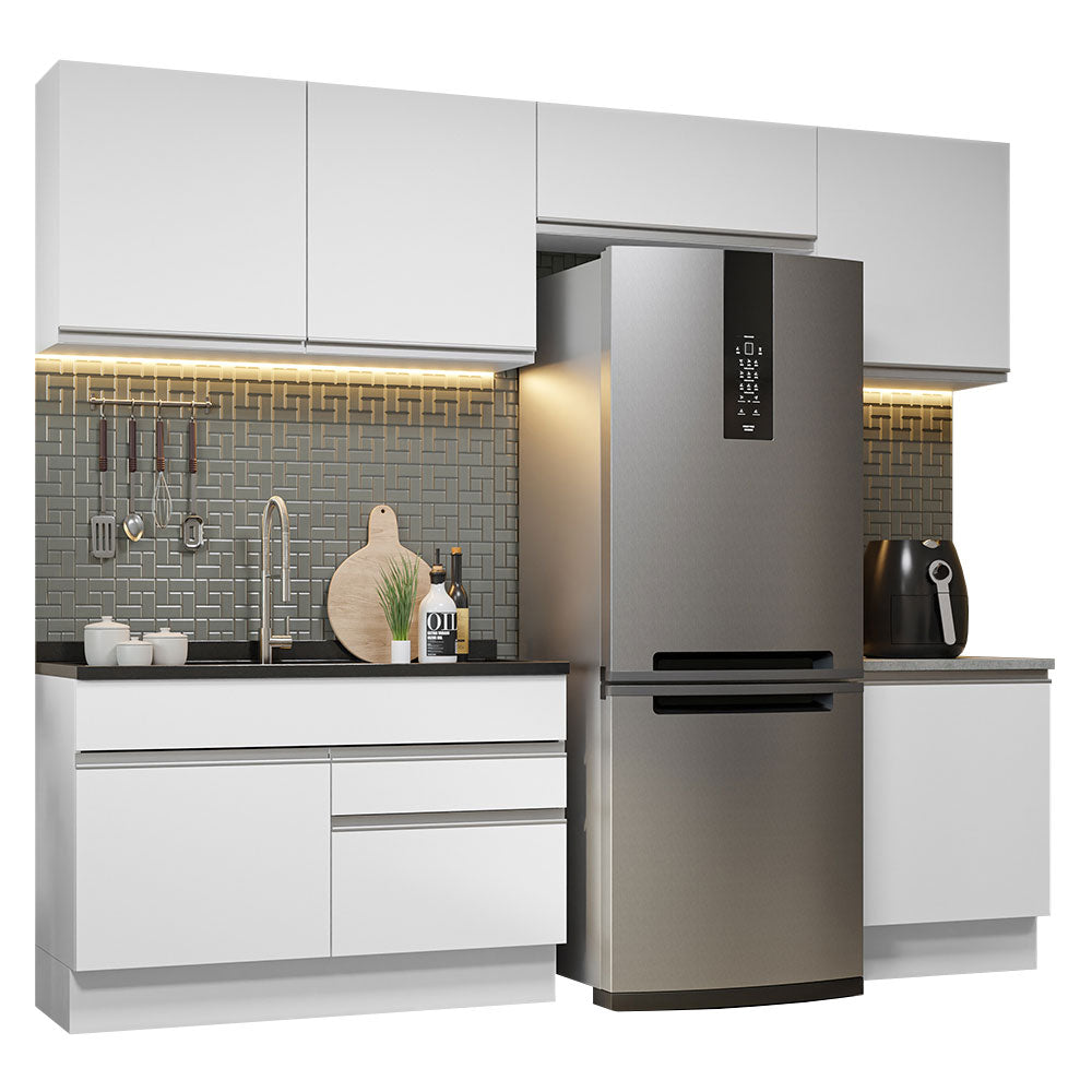 Cocina Integral Glamy 2.60 Metros Blanco 05