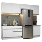 Cocina Integral Glamy 2.60 Metros Blanco 05