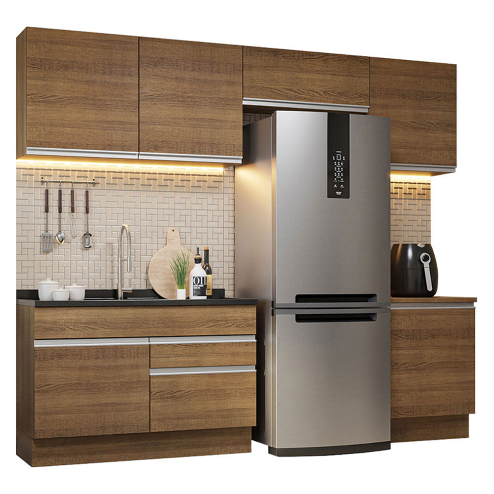 Cocina Integral Glamy 2.60 Metros Marrón 05