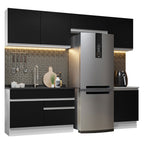 Cocina Integral Glamy 2.60 Metros Blanco/Negro 05