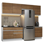 Cocina Integral Glamy 2.60 Metros Blanco/Marrón 05