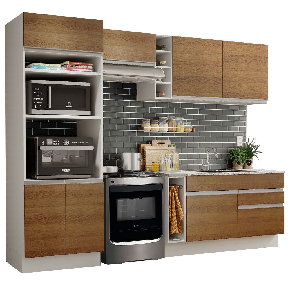Cocina Integral Jade 2.70 Metros Blanco/Marrón 09