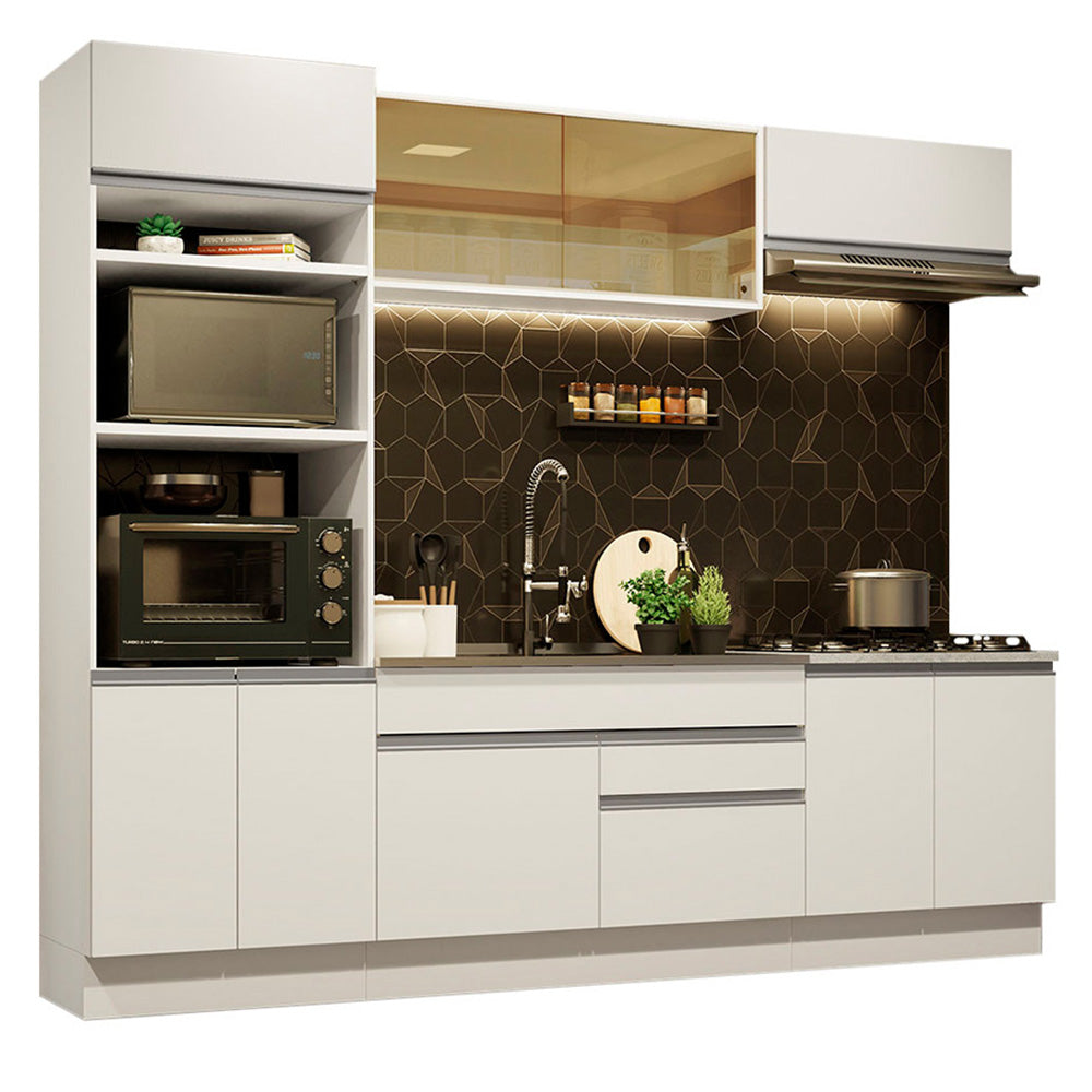 Cocina Integral Glamy 2.70 Metros Blanco 10