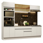 Cocina Integral Glamy 2.70 Metros Blanco 10