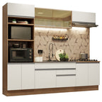 Cocina Integral Glamy 2.70 Metros Marrón/Blanco 10