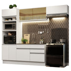 Cocina Integral Glamy 2.70 Metros Blanco 11