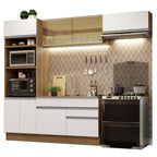 Cocina Integral Glamy 2.70 Metros Marrón/Blanco 11
