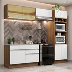 Cocina Integral Madesa Glamy 270 cm Marrón/Blanco 12