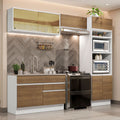 Cocina Integral Glamy 2.70 Metros Blanco/Marrón 12