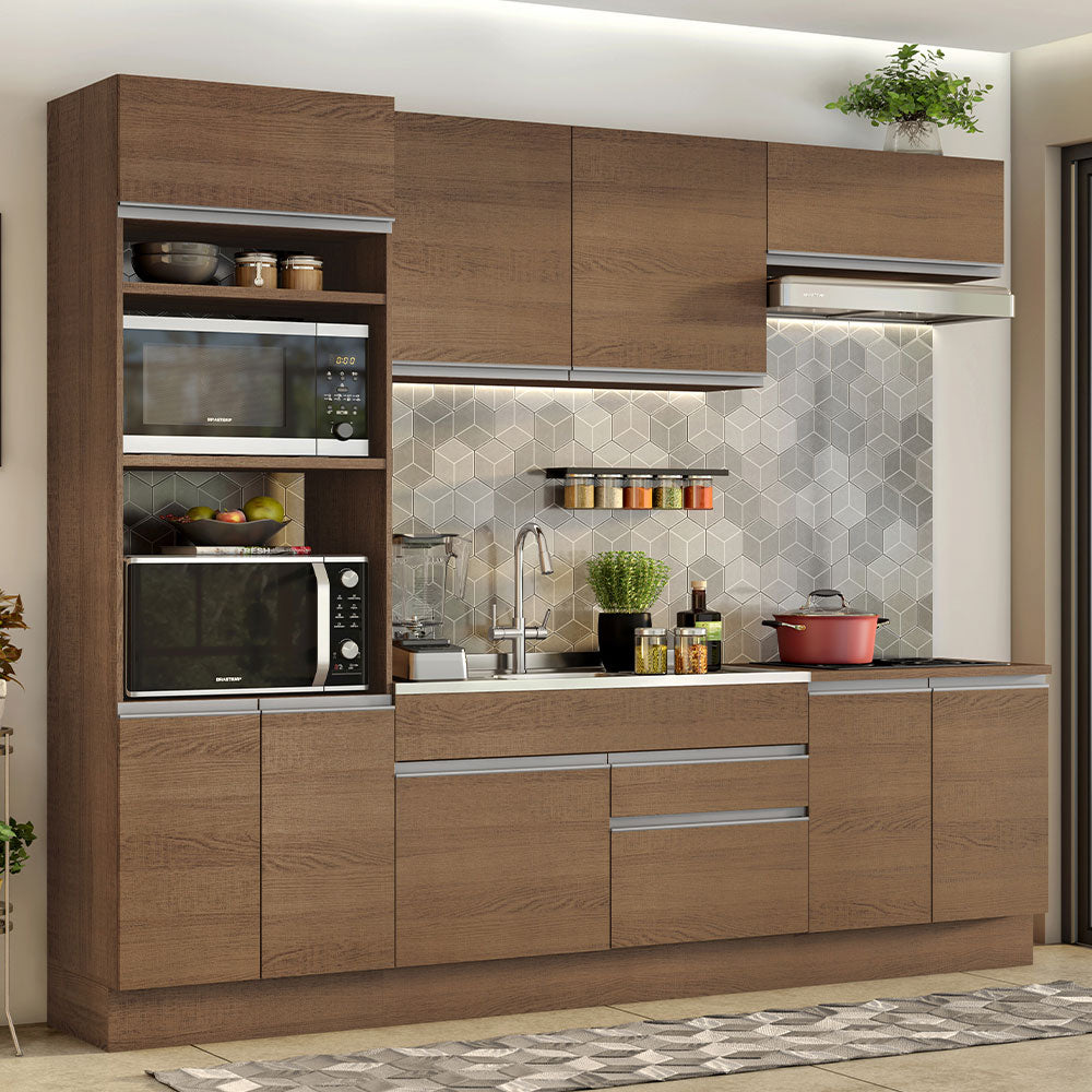 Cocina Integral Glamy 2.70 Metros Marrón 13