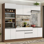Cocina Integral Glamy 2.70 Metros Marrón/Blanco 13