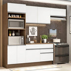 Cocina Integral Glamy 2.70 m con Encimera Marrón/Blanco 14