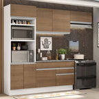 Cocina Integral Glamy 2.70 m con Encimera Blanco/Marrón 14