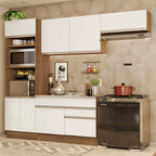 Cocina Integral Glamy 2.70 Metros Marrón/Blanco 15