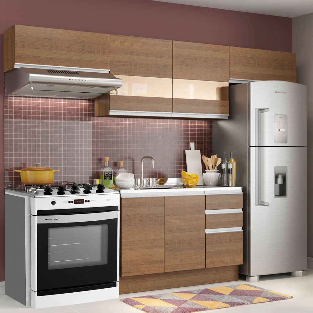 Cocina Integral Marina 2.80 Metros Marrón