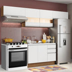 Cocina Integral Marina 2.80 Metros Marrón/Blanco