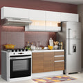 Cocina Integral Marina 2.80 Metros Blanco/Marrón/Blanco