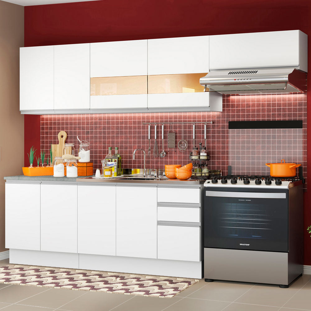 Cocina Integral Marcela 2.80 Metros Blanco