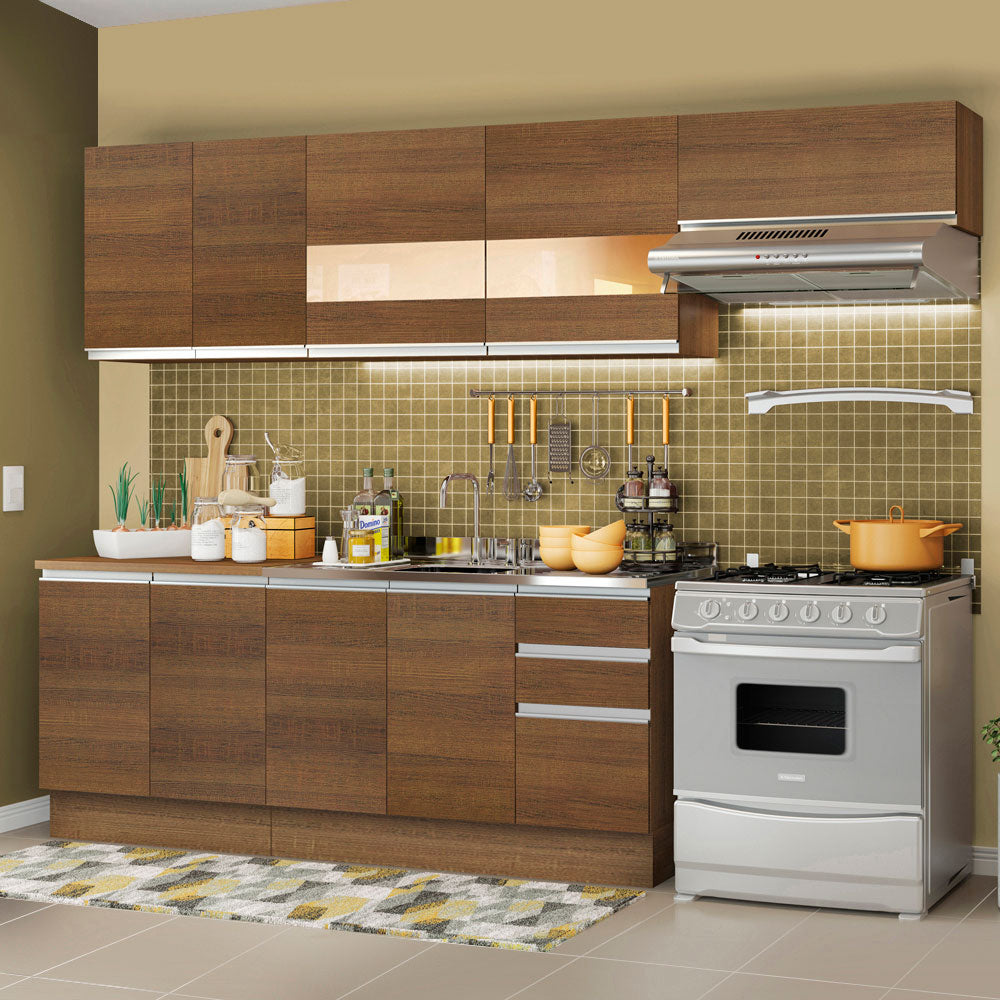 Cocina Integral Marcela 2.80 Metros Marrón
