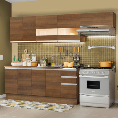 Cocina Integral Marcela 2.80 Metros Marrón