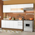 Cocina Integral Marcela 2.80 Metros Marrón/Blanco