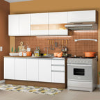 Cocina Integral Marcela 2.80 Metros Marrón/Blanco
