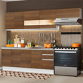 Cocina Integral Marcela 2.80 Metros Blanco/Marrón