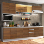 Cocina Integral Genova 2.80 Metros Blanco/Marrón