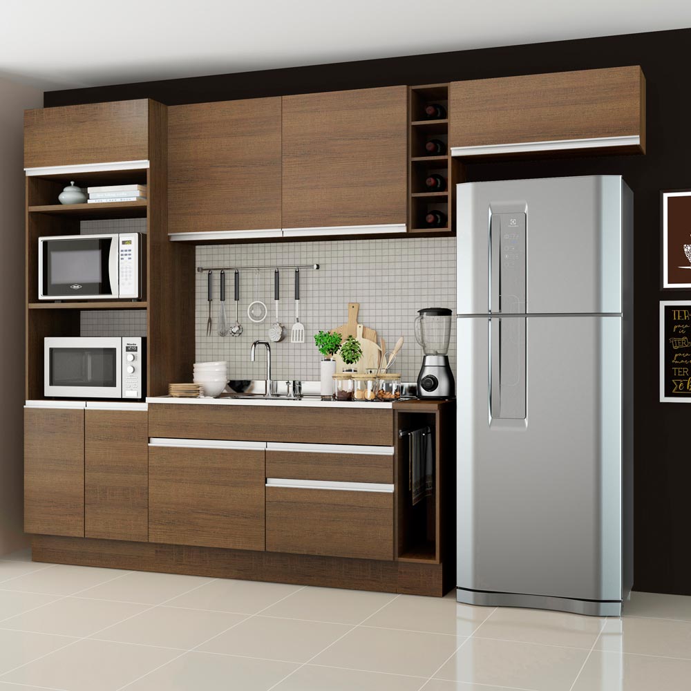 Cocina Integral Safira 2.90 Metros Marrón 04