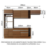 Cocina Integral Safira 2.90 m con Encimera 14