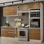 Cocina Integral Cristal 2.90 Metros Blanco/Marrón 10