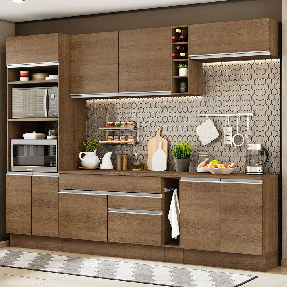 Cocina Integral Vicenza 2.90 m con Encimera Marrón 12