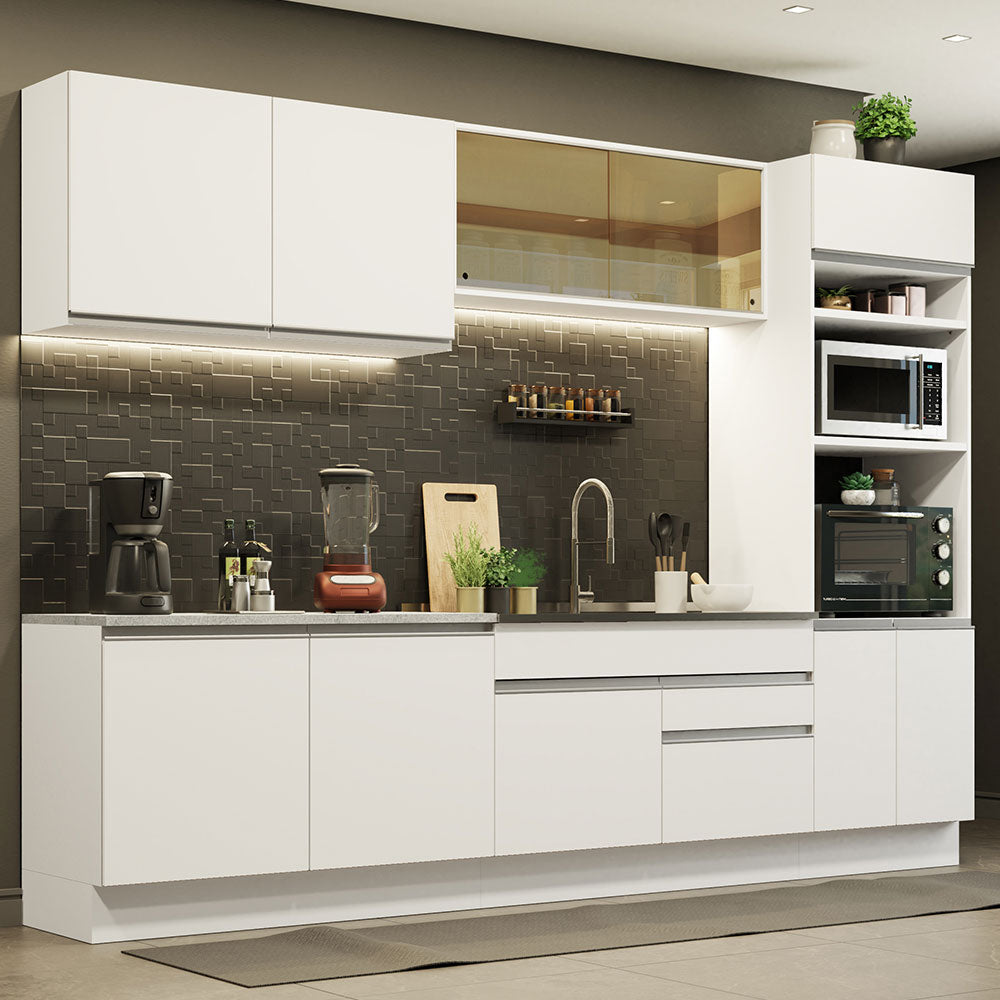 Cocina Integral Glamy 3.10 Metros Blanco 01