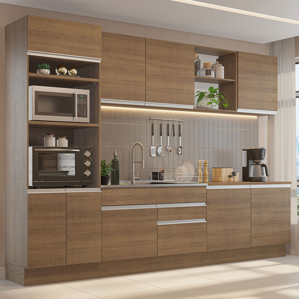 Cocina Integral Glamy 3.10 Metros Marrón 02