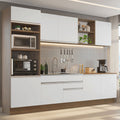 Cocina Integral Glamy 3.10 Metros Marrón/Blanco 02