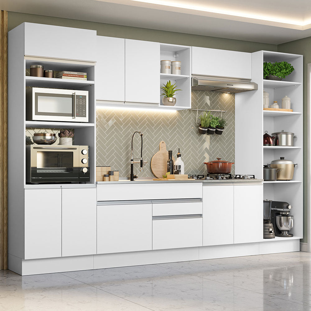 Cocina Integral Glamy 3.30 Metros Blanco