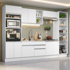 Cocina Integral Glamy 3.30 Metros Blanco