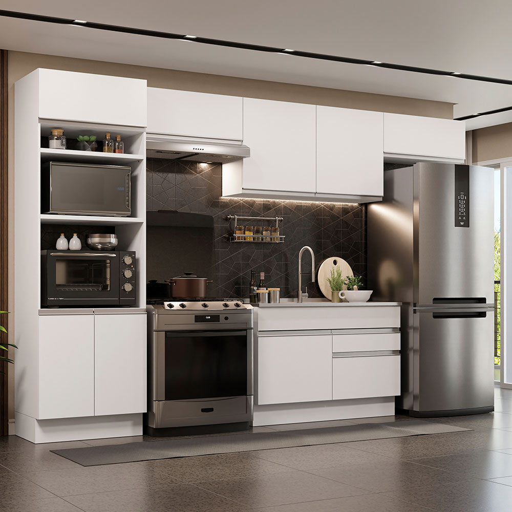 Cocina Integral Glamy 3.50 Metros Blanco