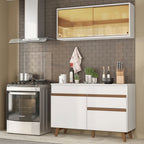 Cocina Integral Reims 1.20 m con Encimera Blanco 01