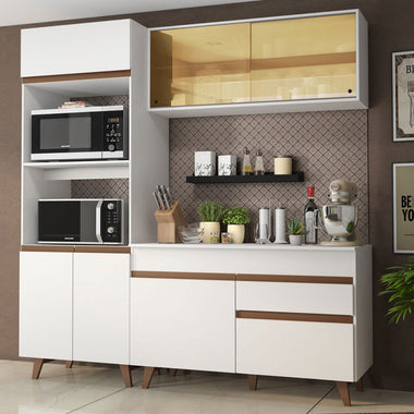 Cocina Integral Reims 1.90 m con Encimera Blanco 02