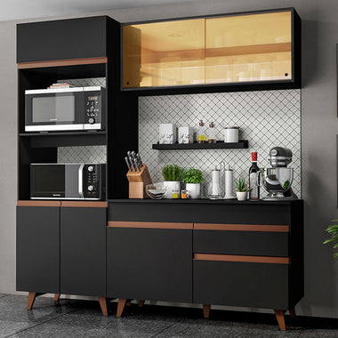 Cocina Integral Reims 1.90 m con Encimera Negro 02