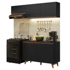 Cocina Integral Reims 1.90 m con Encimera Negro 08
