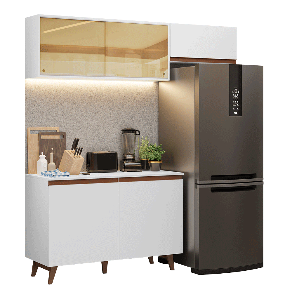 Cocina Integral Reims 1.90 m con Encimera Blanco 09