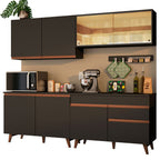 Cocina Integral Reims 2.40 m con Encimera Negro 01